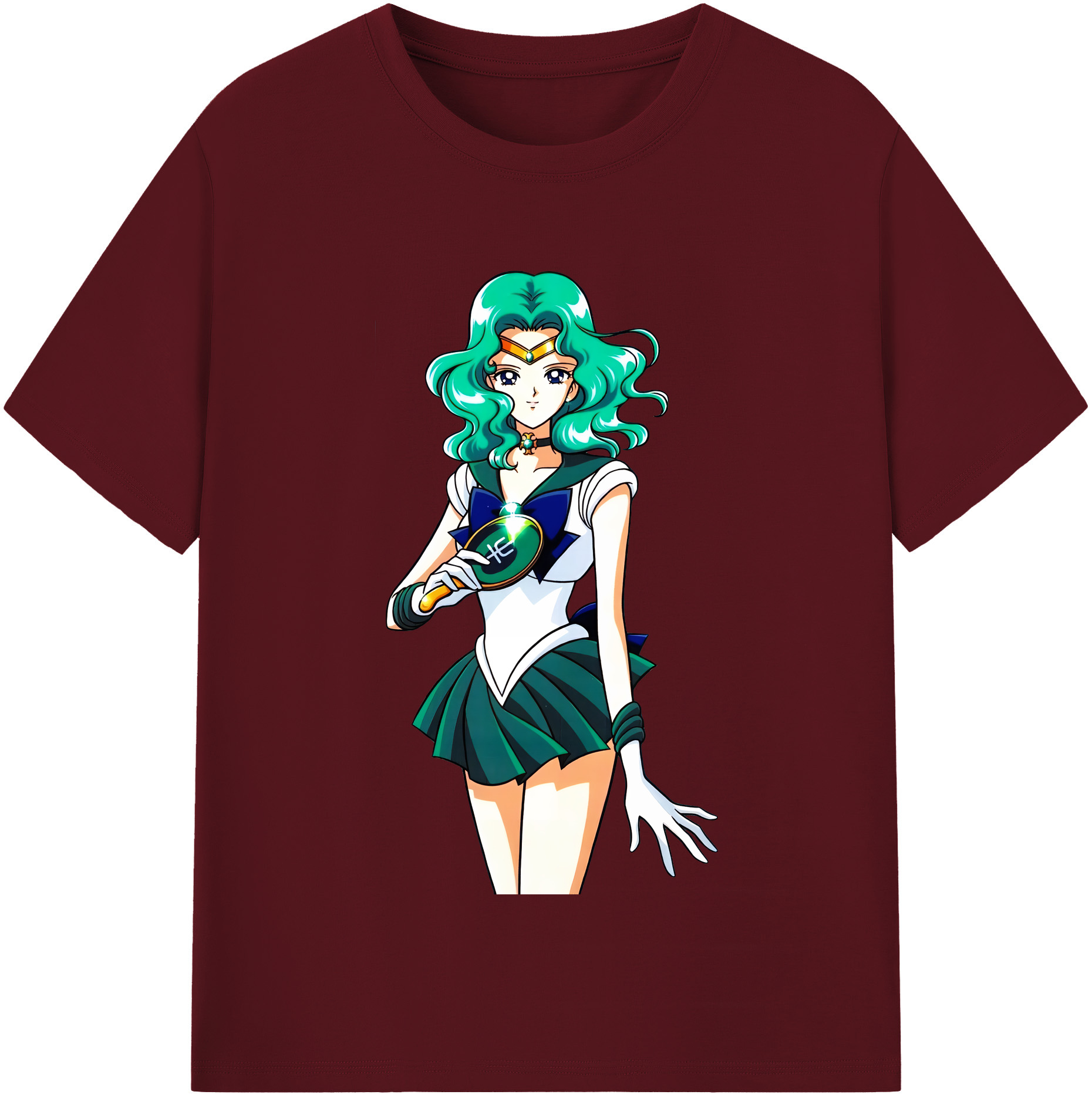 （画像用） 美少女戦士セーラームーン 海王 みちる（かいおう みちる） Sailor Moon Kaiou Michiru 綿100％半袖Tシャツ（フロントプリント）